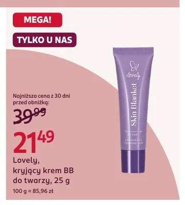 Kryjący krem BB do twarzy Lovely Skin Blanket promocja w Rossmann