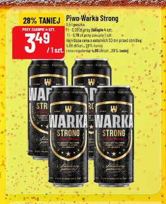 Piwo Warka Strong promocja w POLOmarket