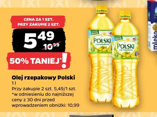 Olej rzepakowy Polski promocja w Netto