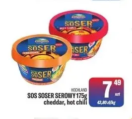 Sos Soser serowy cheddar Hochland promocja w Tomi Markt