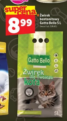 Żwirek bentonitowy Gatto Bello promocja w TOPAZ