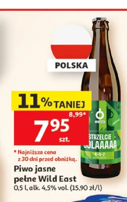 Piwo jasne pełne Wild East promocja w Auchan