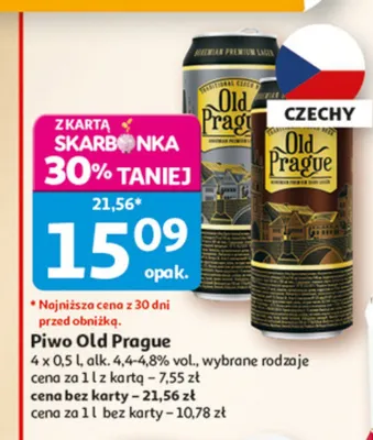 Piwo Old Prague 4-pak 500 ml promocja w Auchan