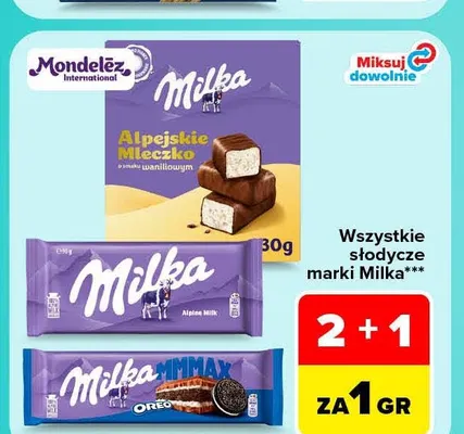 Czekolada Milka Alpine Milk promocja w Carrefour