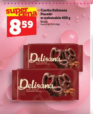 Ciastka Delisana pierniki w czekoladzie promocja w TOPAZ