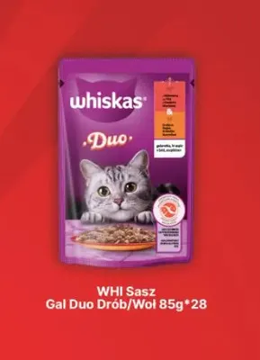 Karma dla kota Whiskas saszetka galaretka Duo drób wołowina promocja w API Market