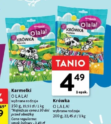 Krówka maślana O la la! promocja w Intermarche