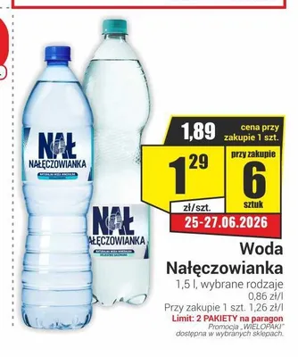 Woda Nałęczowianka promocja w Delikatesy Sezam