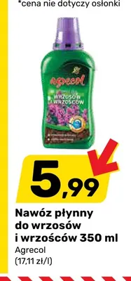 Nawóz płynny do wrzosów i wrzośców Agrecol promocja w Bricomarche