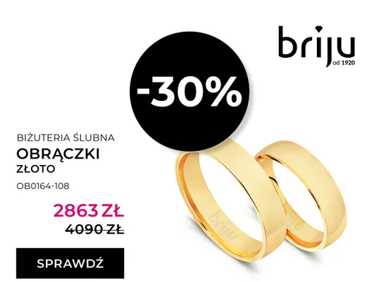 Obrączki ślubne złoto promocja w Briju
