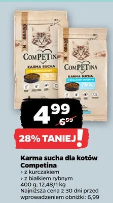 Karma sucha dla kotów Competina promocja w Netto