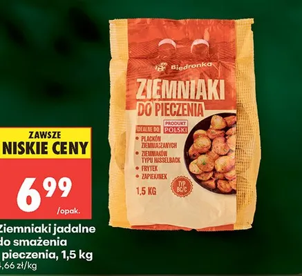 Ziemniaki jadalne do smażenia i pieczenia promocja w Biedronka