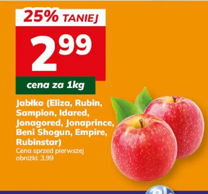 Jabłko (Eliza, Rubin, Sampion, Idared, Jonagored, Jonaprinec, Šiqi Shogun, Empire, Rubinstart) promocja w Hitpol