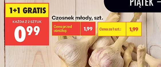 Czosnek młody promocja w Biedronka
