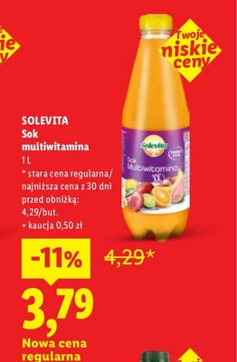 Sok multiwitamina Solevita promocja w Lidl
