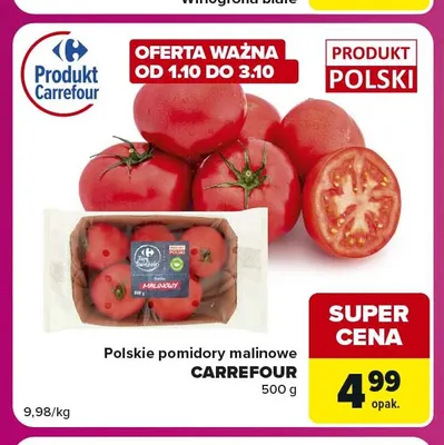 Pomidory malinowe polskie Carrefour promocja w Carrefour Market