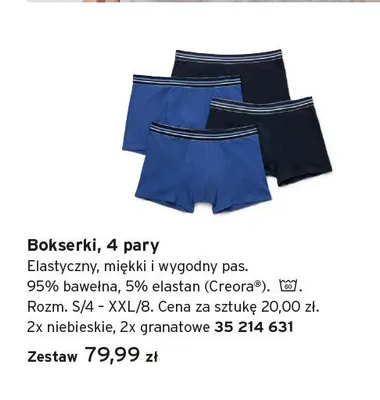Bokserki Tchibo 4-pak promocja w Tchibo