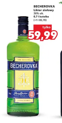 Likier ziołowy Becherovka promocja w Kaufland