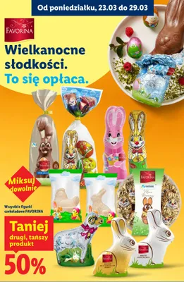 Figurki czekoladowe wielkanocne różne rodzaje promocja w Lidl
