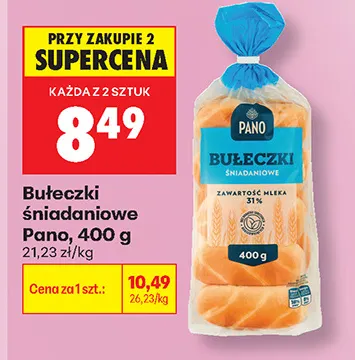 Bułeczki śniadaniowe Pano promocja w Biedronka