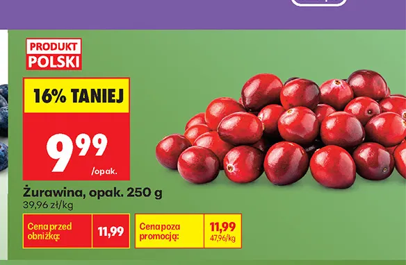 Żurawina promocja w Biedronka