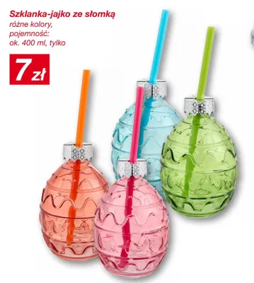 Szklanka-jajko ze słomką promocja w KiK