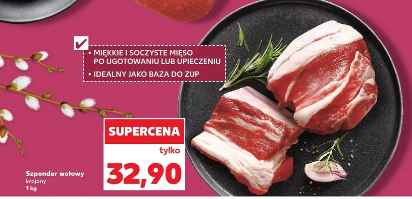 Szponder wołowy krajony promocja w Kaufland