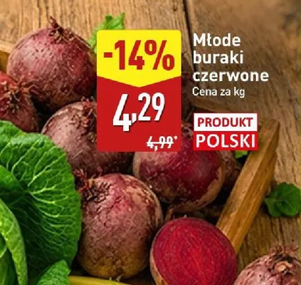 Buraki czerwone młode polskie promocja w Aldi