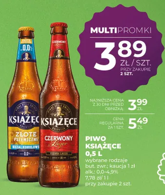 Piwo Książęce Złote Pszeniczne, Czerwony Lager promocja w Duży Ben