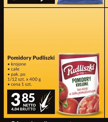 Pomidory krojone Pudliszki promocja w Makro