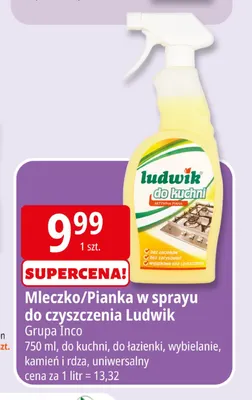Mleczko/Pianka w sprayu do czyszczenia Ludwik do kuchni promocja w Leclerc
