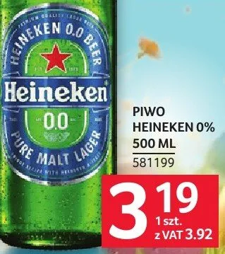 Piwo Heineken 0% 500ML promocja w Selgros