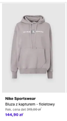Bluza z kapturem Nike Sportswear fioletowy promocja w Lounge by Zalando