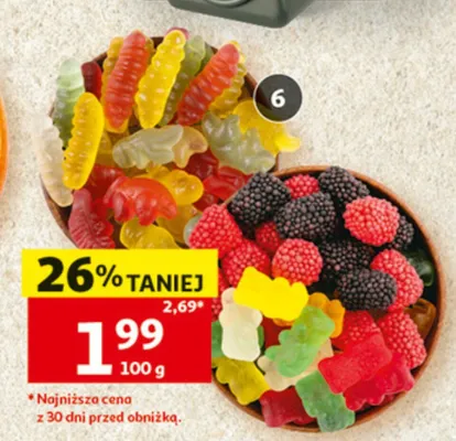 Żelki węże luzem promocja w Auchan