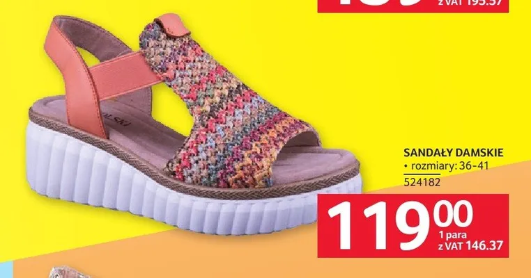 Sandały damskie promocja w Selgros