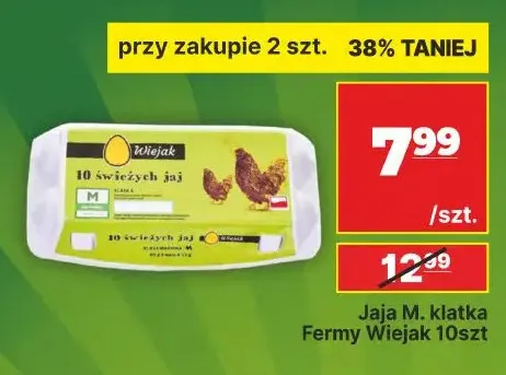 Jajka kurze M klatka Fermy Wiejak 10 szt promocja w API Market