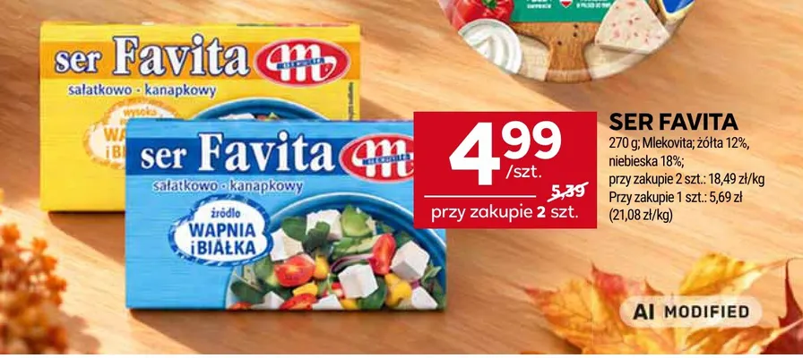 Ser Favita niebieska 18% promocja w Stokrotka