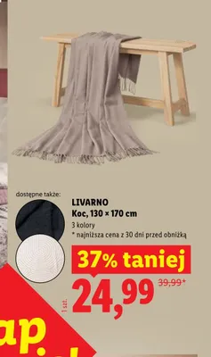 Koc LIVARNO 130x170cm promocja w Lidl