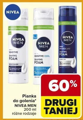 Pianka do golenia Sensitive różne rodzaje promocja w Carrefour