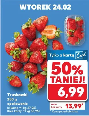 Truskawki 250 g promocja w Kaufland