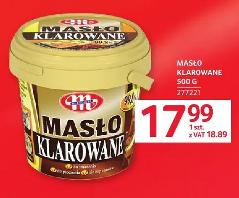 Masło klarowane Mlekovita promocja w Selgros