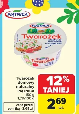 Twarożek domowy naturalny promocja w Carrefour