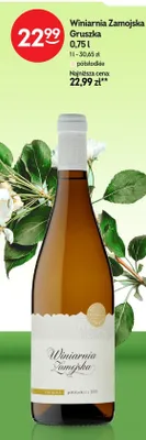 Wino Winiarnia Zamojska Gruszka półsłodkie promocja w Żabka