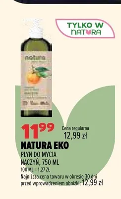 Płyn do mycia naczyń Natura Eko promocja w Drogerie Natura