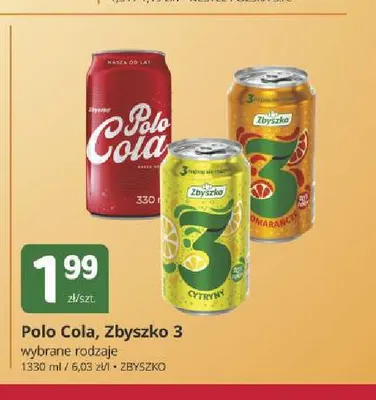 Napój gazowany Zbyszko 3 Pomarańcze promocja w Marketvita