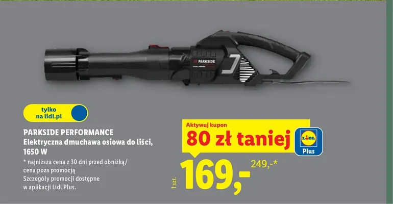 Elektryczna dmuchawa osiowa do liści promocja w Lidl