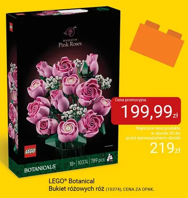 Klocki LEGO Botanical Bukiet różowych róż (10374) promocja w Smyk