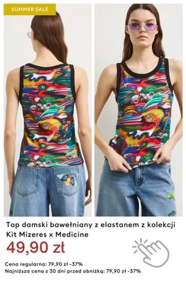 Top damski bawełniany z elastanem Medicine promocja w Medicine
