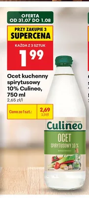 Ocet kuchenny spirytusowy 10% Culineo promocja w Biedronka