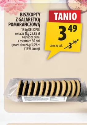 Biszkopty z galaretką pomarańczową Delicpol promocja w Arhelan